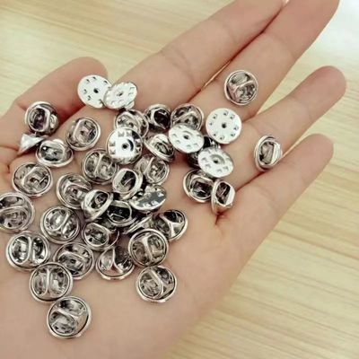 Beli Tema Olahraga 11mm Kupu-kupu Kopling Back Pin dengan 4.5mm Lapel Pin Kopling di Nikel Plated Kuningan online manufacture