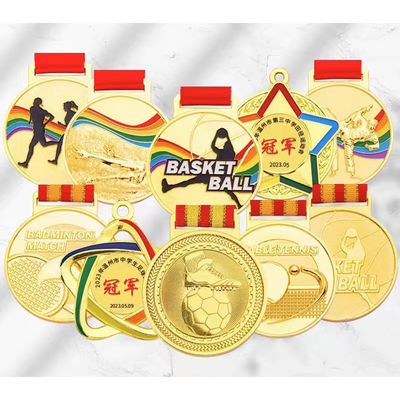 Beli Custom Zinc Alloy Sports Medal with Gold Plating and Custom Design for Awards and Souvenirs online manufacture
