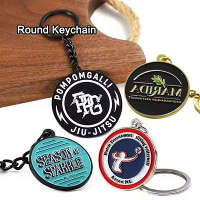 Beli Keychain Custom Shape Souvenir Custom Made Enamel Round Shaped Metal Keychain online manufacture