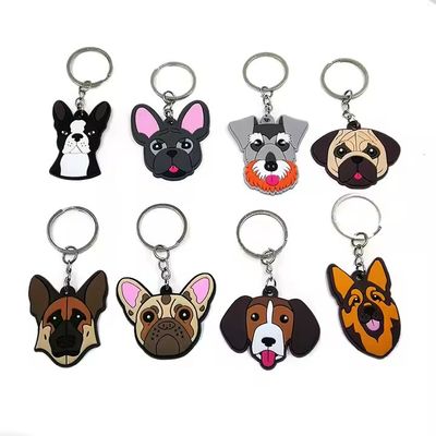 Beli Grosir Keychain Custom dengan Desain Karikatur Hewan dalam Bahan PVC Lembut dan Logo Disesuaikan online manufacture