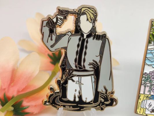 Beli 1.5 Inch Soft Enamel Lapel Pin Custom Zinc Alloy Metal Badge for Branding online manufacture