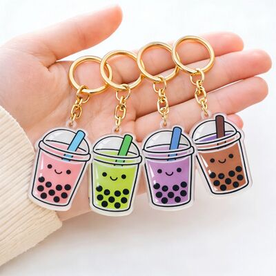 Beli Grosir Holographic Keychain Lenticular Acrylic Keychain Custom Key Ring Acrylic Charms Custom Acrylic Keychain online manufacture