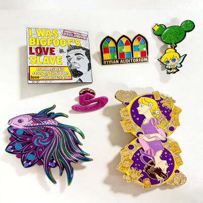 Beli Custom Metal Lapel Pin dengan Logo Pribadi Berkilau Warna dan Pilihan Ukuran Pelanggan online manufacture