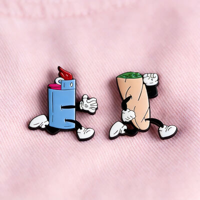 Beli Pin kerah logam cetak sablon kustom grosir untuk pakaian, aksesori, dan branding logo online manufacture