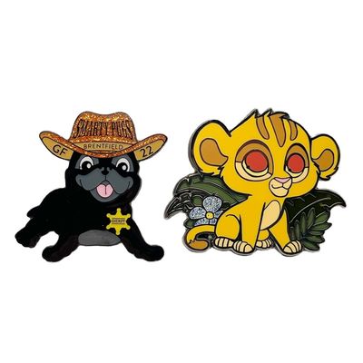 Manufaktur Disesuaikan Cute Animal Pin Metal Badge Custom Cat Hard Enamel Pin