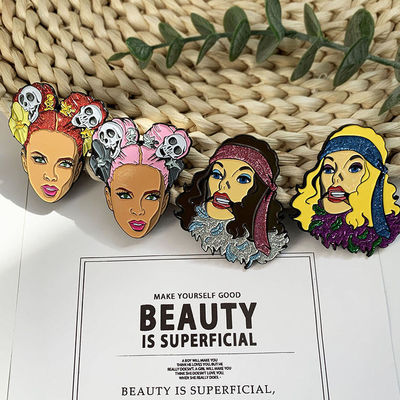 Cute Pin Badge Logo Logam Desain Metal Kerajinan Custom Enamel Pin Hard Enamel Pin