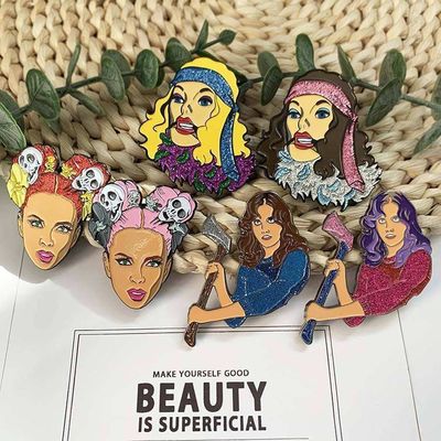 Custom Hot Sale Merah Putih Emas Metal Pin Kualitas Tinggi Hard Enamel Pin