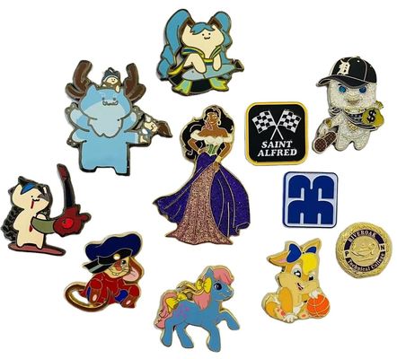 Produsen Custom Lapel Pin Badges Label Desain Logo Sendiri Kerajinan Logam Soft Enamel Pin