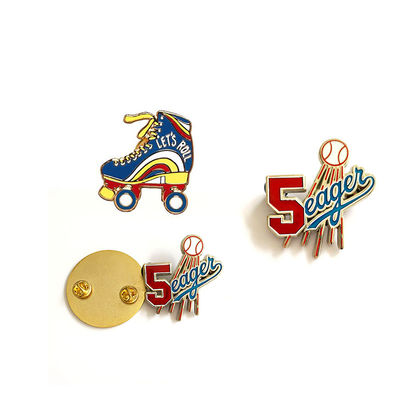 kualitas tinggi pakaian lencana sepatu roller skate pin personalisasi Sport lapel pin