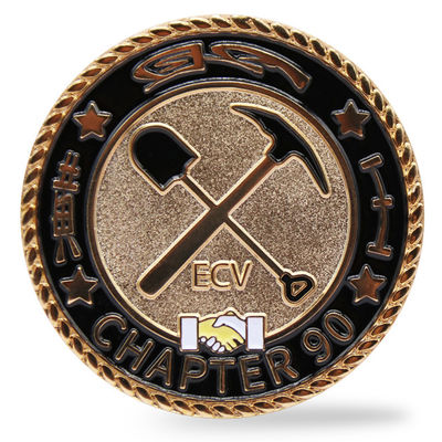 Harga yang bagus Koin Kustom Soft Enamel Berlapis Emas 2 Inci Koin Tantangan Peringatan untuk Koleksi on line