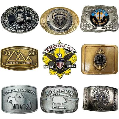 Customized Blank Belt Buckles Solid Brass Pria Wanita Wanita