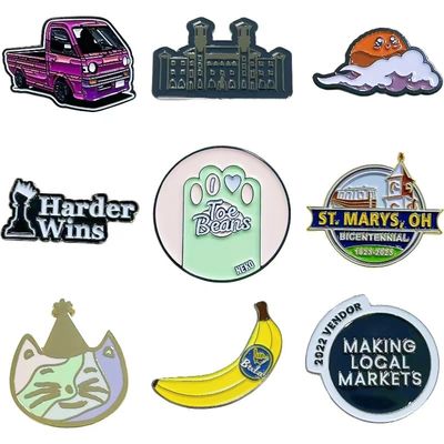 Hat Collar Pakaian Logo lencana Custom Metal Pin Lencana Karakter Karikatur Hewan Lapel Pin Enamel Pin