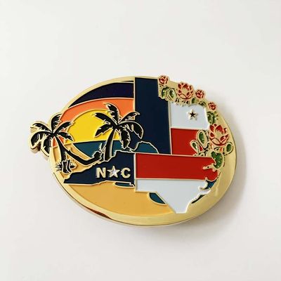 Harga yang bagus Custom Zinc Alloy dan Kuningan Belt Buckle dengan Soft Enamel Finish untuk Desain Logo Pribadi on line