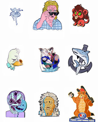 Custom Soft Enamel Pin dengan Glitter Metal Badge untuk Anime & Kartun
