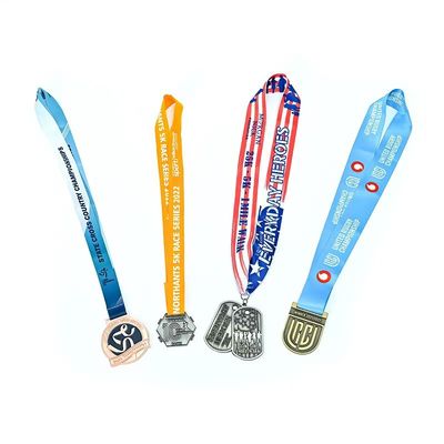 Medali Lanyard Pribadi 10mm 13mm 15mm Custom Lanyards Dan Lencana