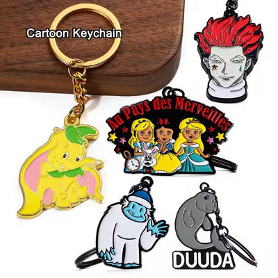 Keychain China Supplier Grosir Custom Shape Souvenir Custom Made Enamel Round Shaped Metal Keychain