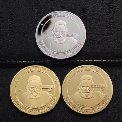 Koin Tantangan Paduan Seng 3D Logo Kustom dengan Pelapisan Emas / Perak / Perunggu