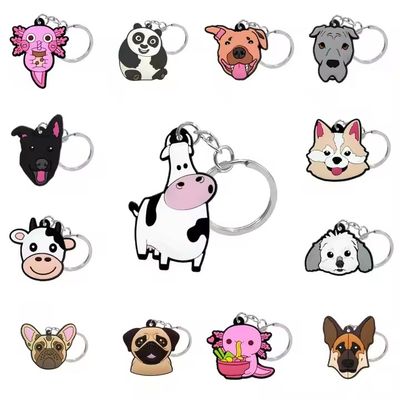 Keychain logam khusus dengan Die Stroked / Soft Enamel dan Plating Emas / Perak / Hitam dalam ukuran khusus untuk promosi