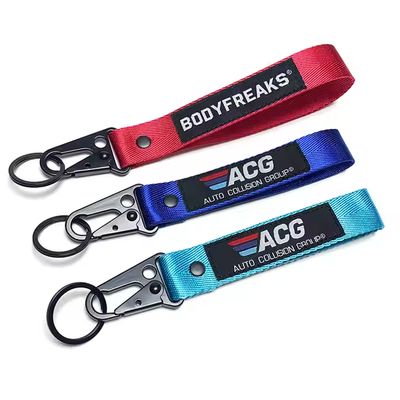 Harga yang bagus Custom Logo Polyester Lanyard Neck Strap dengan Silkscreen Printing untuk Kartu ID dan Keychain on line