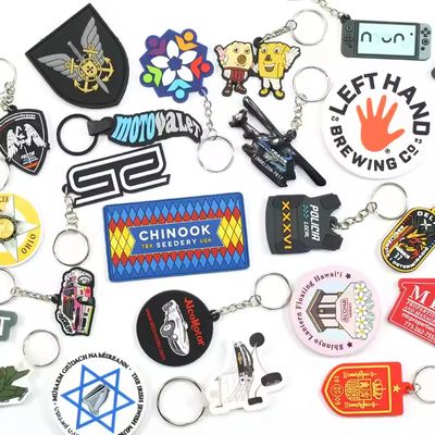 Keychain PVC Desain Disesuaikan dengan Ukuran 50mm dan Ketebalan 1.5mm untuk Hadiah Promosi