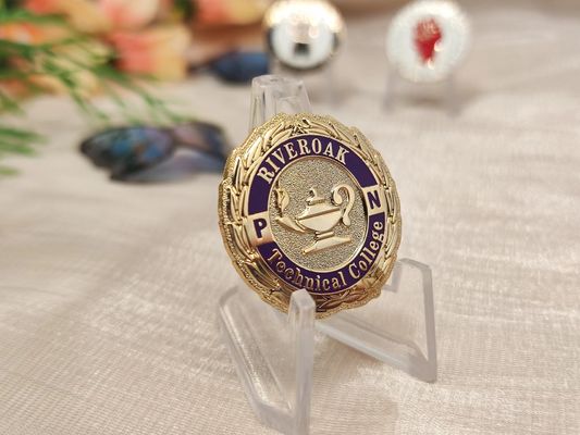 Koin Kustom Dua Sisi dengan Cetak Letterpress dan Finishing Perunggu Antik untuk Klub Motor dan Kolektor