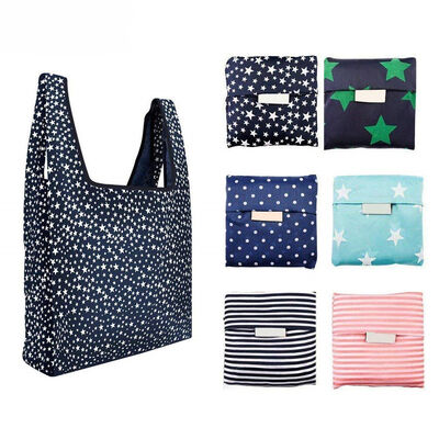 Water Resistant Eco-Friendly Folding and Portable Oxford Cloth Shopping Tote Grocery Bag (In Stock)