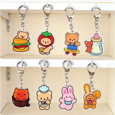 Gantungan Kunci Nomor Kamar Hotel Akrilik Kustom Promosi Kreatif Berlian Nama dengan Teknik Tenun Pola Persegi