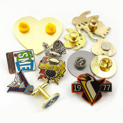 Custom Hard Enamel Lapel Pins dengan Gold Silver Copper Plating