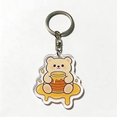 Harga yang bagus Custom DIY Acrylic Keychain   Glitter Epoxy Fill, Transparan Cute Cartoon & Anime Pendant Design on line