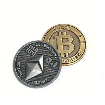 Harga yang bagus Koin Kustom Dua Sisi dengan Cetak Letterpress dan Finishing Perunggu Antik untuk Klub Motor dan Kolektor on line