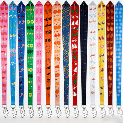 Harga yang bagus Gantungan kunci lanyard poliester yang disesuaikan dengan sablon sutra sangat cocok untuk kunci sepeda motor yang dipersonalisasi. on line