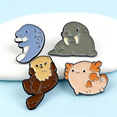 Custom gold metal lapel pins with soft/hard enamel from China wholesale for hats and clothes.