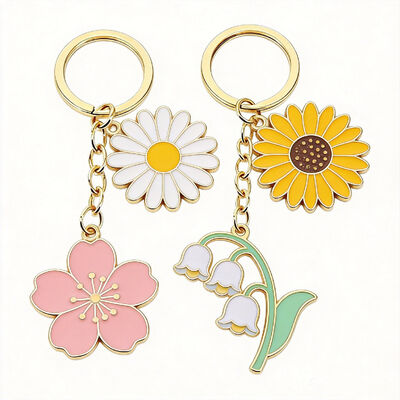 Personalized Custom Keychain with Health Positive Reminder Sandblast Backside and Hard Enamel Finish