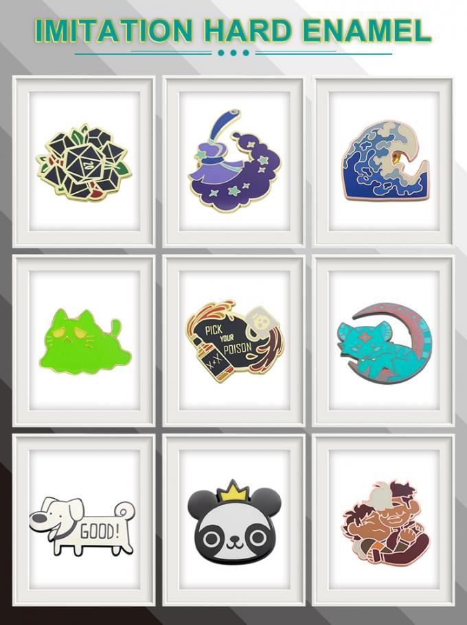 Custom Enamel Pin No Minimum Glitter Brooch Anime Hard Enamel Pin Soft Lapel Badge 1