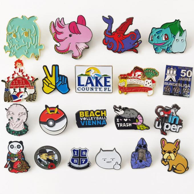 Custom Bulk Metal Cute Cartoons Anime Lapel Pin Badge Soft Hard Enamel Pins dengan Desain Logo Khusus 1