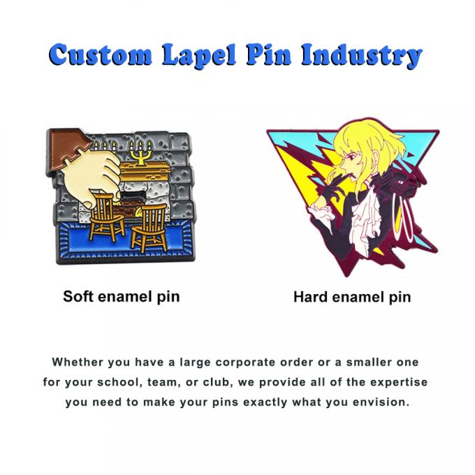 Custom Bulk Metal Cute Cartoons Anime Lapel Pin Badge Soft Hard Enamel Pins dengan Desain Logo Khusus 4