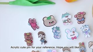 Bros Anime Kustom - Lencana Pin Akrilik Kartun Jepang Lucu, Aksesori & Dekorasi Gadis Berkualitas Tinggi